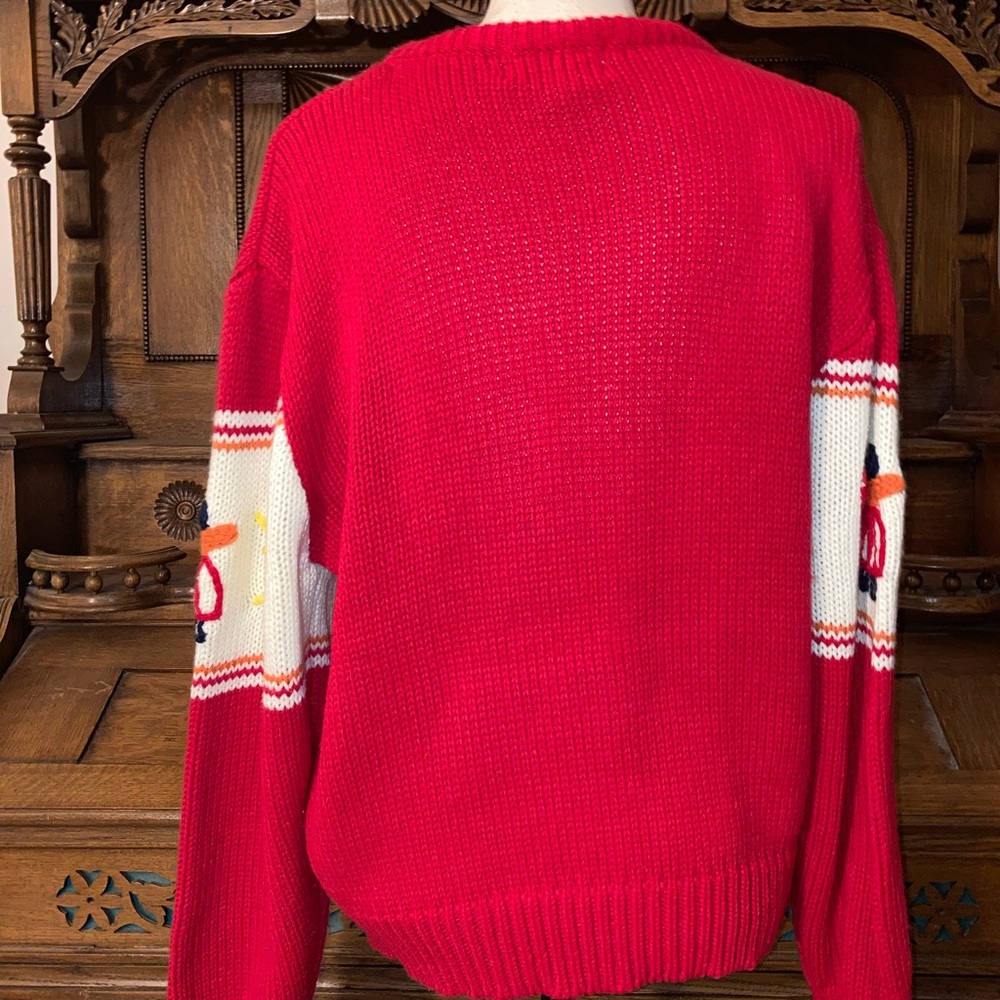 Vintage embroidered folk southwestern colorful sweater 100% acrylic large Korea - Picture 2 of 11